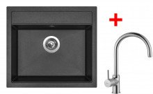 Sinks SOLO 560 Metalblack+VITALIA  